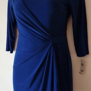 American Living dress sz 14 royal blue mock wrap NWT